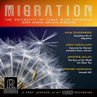 《遷徙》 ( HDCD ) <br>傑瑞．瓊金 指揮 德州大學管樂團<br>MIGRATION / The University of Texas Wind Ensemble  conducted by Artistic Director Jerry Junkin <br>RR150產品圖