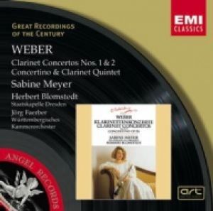 韋伯：單簧管協奏曲與五重奏、小協奏曲 (莎賓梅耶 單簧管) <br>   Weber : Clarinet Concertos 1 ＆ 2/Concertino in E flat/Clarinet Quintet / Sabine Meyer產品圖