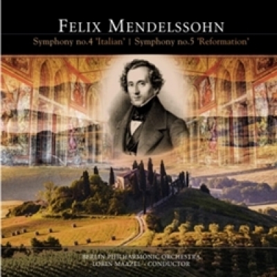 孟德爾頌：第四號交響曲「義大利」、第五號交響曲「宗教改革」(180 克 LP)<br>馬捷爾 指揮 柏林愛樂管弦樂團<br>Mendelssohn - Symphony No. 4 (Italian) And Symphony No. 5 (Reformation) - Maazel - Berlin Philharmonic Orchestra產品圖