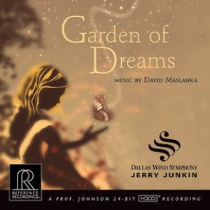 夢想花園（HDCD）<br>傑瑞‧瓊金 指揮 達拉斯管樂團<br>GARDEN OF DREAMS, Music by David Maslanka<br>Dallas Wind Symphony, Jerry Junkin<br>RR108產品圖